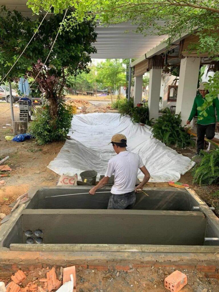 Dịch vụ thi công hồ cá sân vườn và trồng cây xanh sân vườn Thiết kế sân vườn  