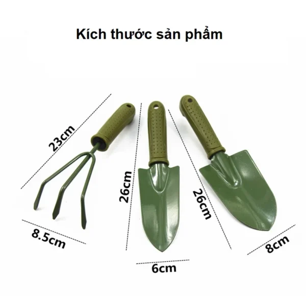 Bộ 3 dụng cụ làm vườn cán nhựa Dụng cụ làm đất 3