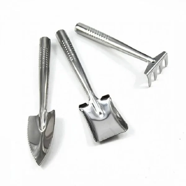 Bộ 3 dụng cụ làm vườn Inox Dụng cụ làm đất 2
