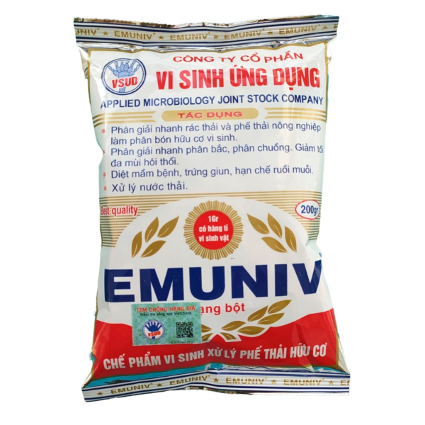 Chế phẩm EMUNIV (200g) – Ủ phân và rác hữu cơ hiệu quả, nhanh hoai mục Dụng cụ ươm cây 2