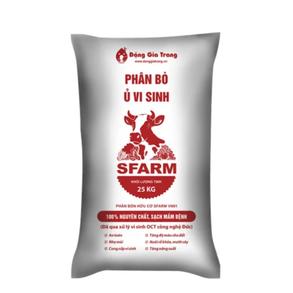 Phân hữu cơ SFARM – Phân bò ủ vi sinh đã qua xử lý ( 5kg-20kg) Dụng cụ ươm cây 5