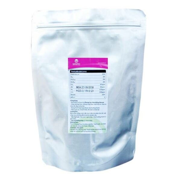 Phân hữu cơ khoáng MINRO 6-4-6+TE (450g) – Kích ra hoa, giúp hoa lan và bonsai nở đẹp, bền màu Dụng cụ ươm cây 4