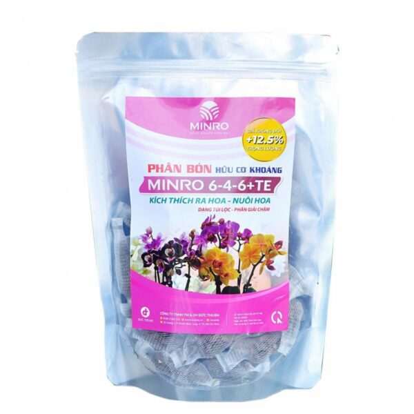 Phân hữu cơ khoáng MINRO 6-4-6+TE (450g) – Kích ra hoa, giúp hoa lan và bonsai nở đẹp, bền màu Dụng cụ ươm cây 2