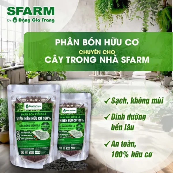 Phân bón kiểng lá viên nén hữu cơ 100% SFARM – Túi 500 gram Dụng cụ ươm cây 5