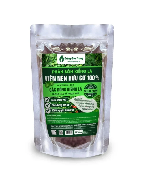 Phân bón kiểng lá viên nén hữu cơ 100% SFARM – Túi 500 gram Dụng cụ ươm cây 2