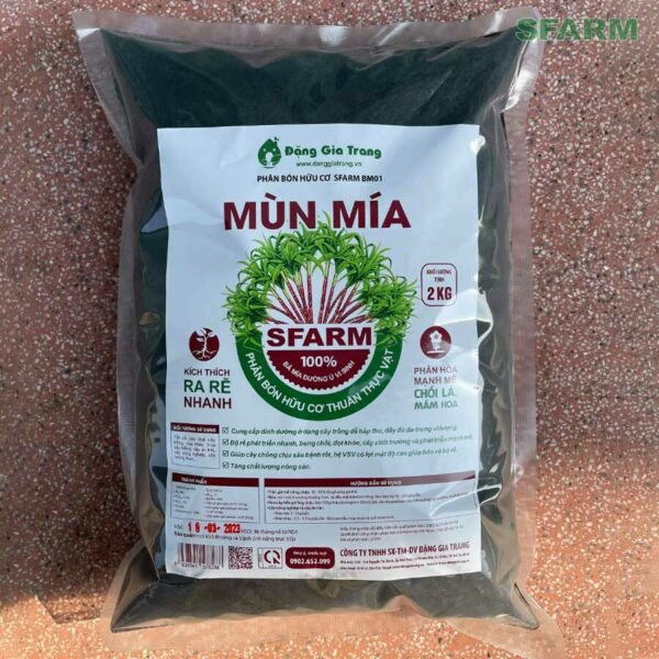 Phân mùn mía SFARM – Cung cấp chất hữu cơ, cải tạo đất chai cứng, giữ ẩm tốt Dụng cụ ươm cây 4