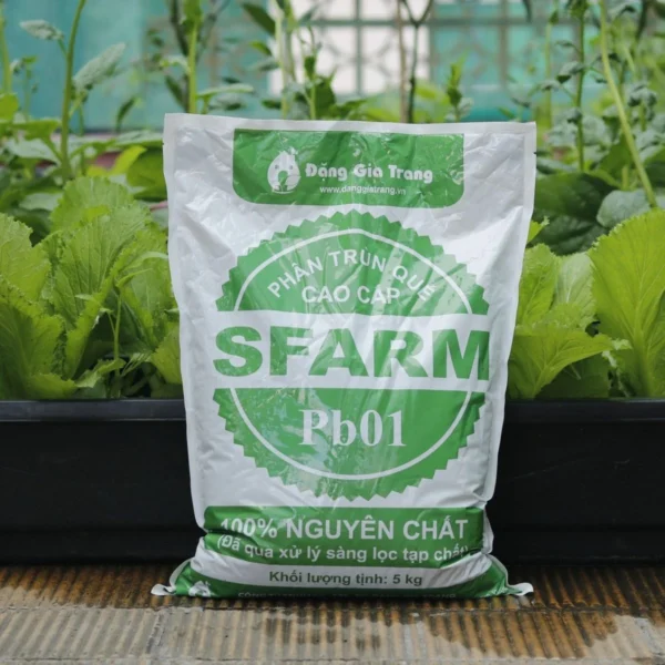 Phân trùn quế cao cấp SFARM PB01 (Đã qua xử lý) -2kg,5kg,10kg,25kg,40kg Dụng cụ ươm cây 2