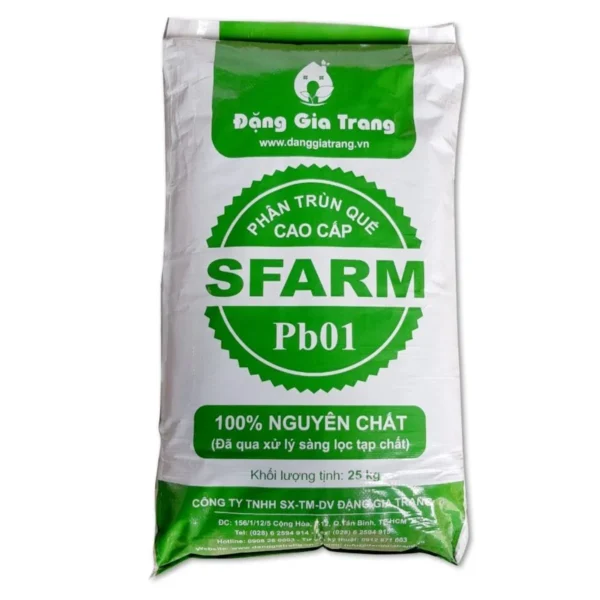 Phân trùn quế cao cấp SFARM PB01 (Đã qua xử lý) -2kg,5kg,10kg,25kg,40kg Dụng cụ ươm cây 4
