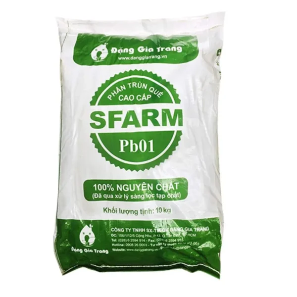 Phân trùn quế cao cấp SFARM PB01 (Đã qua xử lý) -2kg,5kg,10kg,25kg,40kg Dụng cụ ươm cây 7