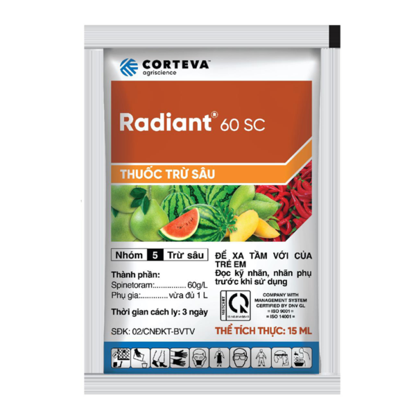 Thuốc trừ sâu RADIANT 60SC (15ml) – Phòng ngừa bọ trĩ, sâu đục quả, sâu tơ cho rau màu Dụng cụ ươm cây 2